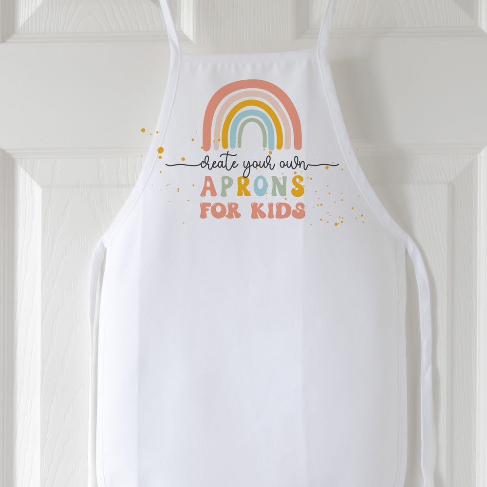 
                  
                    a kids apron in white
                  
                